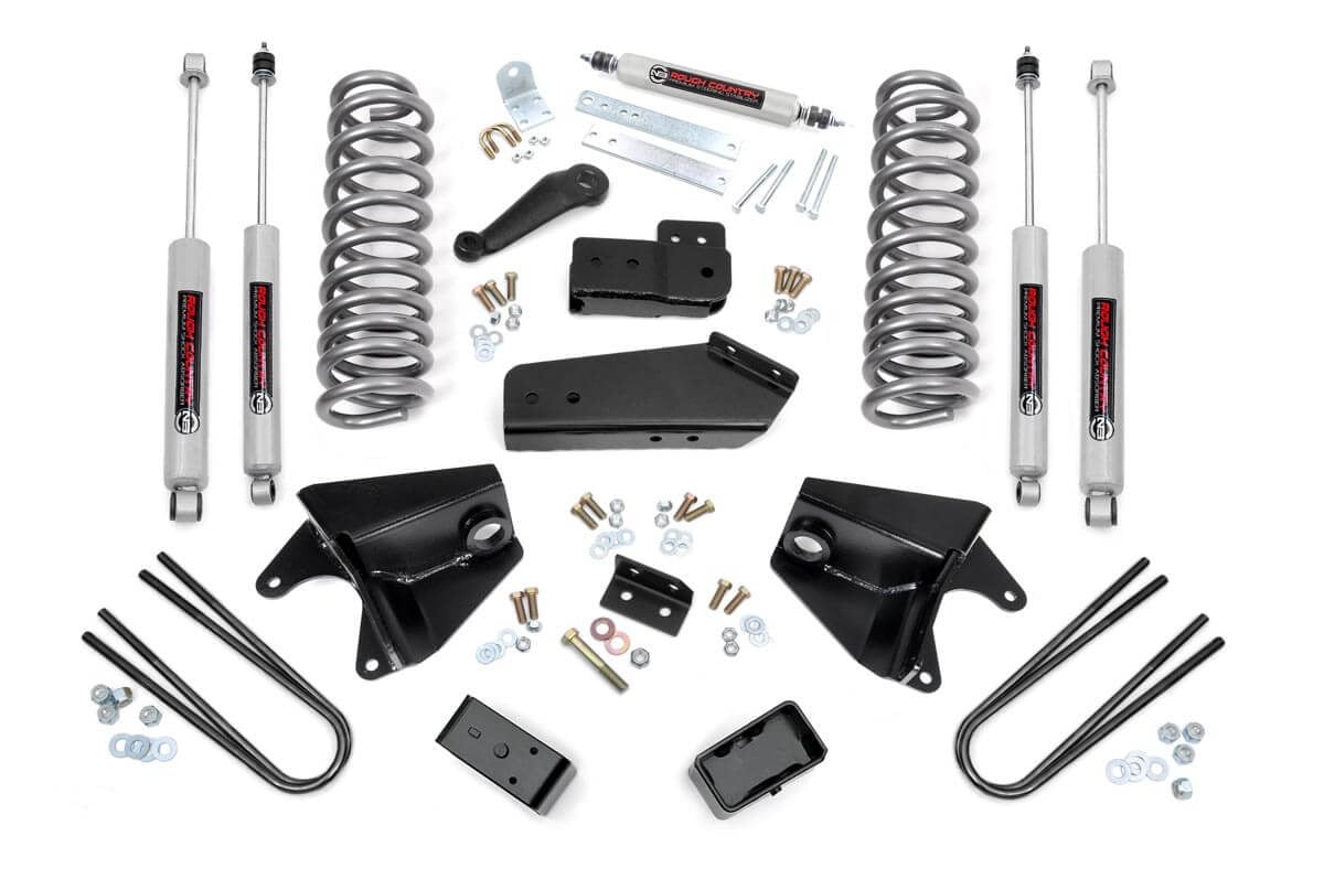 Ford F-150 Suspension Lift Kit - Front + Rear - Rough Country - 4 Inch Lift - '80-'96